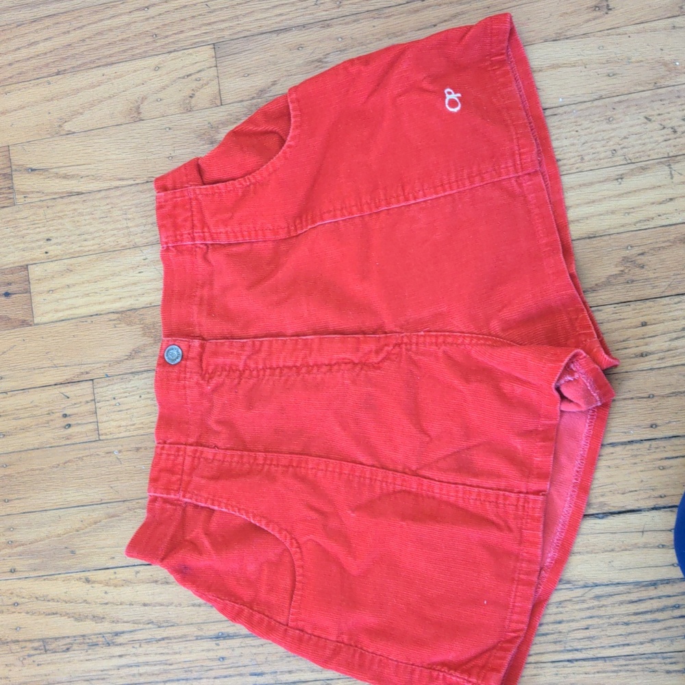 Op red corduroy shorts juniors large